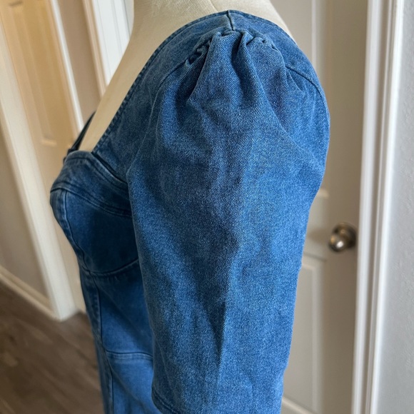 Kittenish Capri Corset Denim Jean Dress Medium - Picture 13 of 13